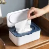 Mokre chusteczki Dozownik z pokrywką pudełko do przechowywania tkanek do domowego biura mokrej maski do przechowywania