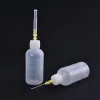 3pcs 50ml transparente Distribuidor de agulha de polietileno Distribuidor de poliethileno Dispensador para pasta de fluxo de solda de resina + 3 ferramentas de agulhas