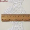 3yards 9 cm Largeur Polyester Gol White White White White Soluble Broidered Lace Trim Materif