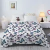 Kleurrijke vlinderdeken Gedrukte worp Pluche Fluffy Flanel Fleece Soft Throws voor bank bank en bed 240326