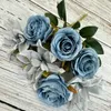 Dekorativa blommor 7 gaffel Lily Rose Bouquet Artificial Flower Festival Wedding Home Decoration Ornament Floral Arrangement