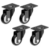 4pcs Coleta pesada móveis pequenos lançadores de pequenos giro racheis silents gatezas swivels de rodas de rodas únicas