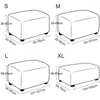 Chair Covers Rectangle Ottoman Stretch Cover Elastic Sofa Footstool Protector Slipcover Storage Box Stool Full