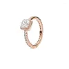 Anelli a grappolo che vendono 925 Sterling Silver Classic Gold Rose Gold Hearts Crown Zircon Ring Charm Luxury Elegant Jewelry Surprish Regalo