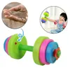 Crianças Dumbbell destacável Long Barbell Criança menina menina de plástico enchido em areia ao ar livre Toys de praia de praia Crianças Indoor Kids 240325