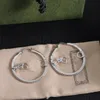 14-18k gouden oorbellen Hoop oorbellen Diamant oorbellen Designer voor vrouwen geschenken Valentijnsdag designer sieraden