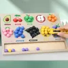 Montessori Stacking Wooden Beads Sorter Toys | Reusable Wood Numbers Counting Board Toy for Boys & Girls