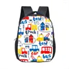 Bolsas escolares Cartoon Caminhão Carro Backpack Engenharia Veículo Escavadeira Prind School School School for Kids Boys Student Sport Travel 16 polegadas Daypacks