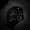 Verbeterde water spook automatisch mechanisch horloge heren mode vrijetijdsbedrijf lumineuze waterdichte maanfase horloge