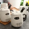 Canecas 400ml Creative Kitten Cheve Tea Cup de xícaras de xícaras de cerâmica e cerâmica cerâmica