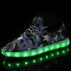 Sneakers per bambini Caricatore USB Scarpe a LED Sport unisex Casual Sports for Kids Adult Fashion BreathAbl Lace Up Boy Girls Sneakers Taglia 3446