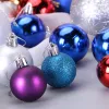 24pc 3/4/6 / 8cm Ball de Noël Ball Osmas Gift Tree Pendants Ornement Plastic Plasing Ball Home Party décor NAVIDAD NOUVELLE ANNÉE 2022 NATAL