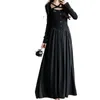 Casual Dresses Halter Cross Party Bring Long-sleeved Female Temperament Of The Spring And Autumn Period Charge Waist Sexy Big Dress