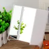 Portable LED Light Makeup Mirror Vanity Lights Compact Make Up Pocket Mirrors Cosmetic Hand Folding LED Lamp 240409