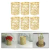 使い捨てカップストロー6 PCS Bamboo Cup Sleeves Woven Vase Cover Vase Guard装飾ホームコート小さな花