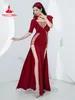 Bühnenbekleidung Bauchtanzkleidung 2024 Kleid mit Lotusblatt Diamant Mesh sanfte Stil Baladi Shaabi Training Anzug Tanzkleider