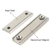 L40-L120mm Strong Neodymium Magnet Powerful Magnetic Permanent NdfeB Holder Square Rectangle Pot Magnets with Screws