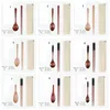 Dijkartikelen Sets Handige Student Wooden Herbruikbaar tafelvlees Travel Portable Lepel Setly Set Chopsticks