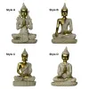 Thai Buddha Figurina Seduta Buddha Statue da collezione Buddha Statue Ornament per il desktop Home Office Scaffale Camera da letto Cabinetto