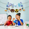 Boy Kids Scientist Laboratory Science Baby Shower Party Disponertable Table Set Set Plate Banner Decorations Birthday Party Favors