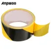 ANPWOO 45mm svart och gult självhäftande risk Varningssäkerhet Tejp Markering Säkerhet Mjuk PVC Tapefor Självhäftande risk Varningstejp