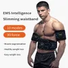 Slimming Belt EMS Abdominal Muscle Trainer Vibration Waist Slimming Belt ABS Muscle Stimulator Toner Electric Massager Unisex 240409