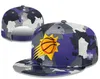 American Basketball "Suns" Snapback -hoeden 32 teams Luxury Designer Finale kampioenen Locker Room Casquette Sporthoed Strapback Snap Back Back Verstelbare Cap A12