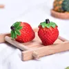 Decoração de festa Mini frutas de frutas artificiais Modelo Modelos de morango em miniatura Decoração Fake PO Prop Desktop