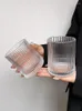 Bicchieri da vino tazza di vetro a bassa bassa trasparente tazze d'acqua addensate verticali per il succo di latte per succo di whisky cocktail home office bar