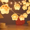 Cat Paw LED Night Lights ELETRICITY SAVING WASTROOF FAIRY STRING LIGHTS PVC USB/バッテリー操作ガーデンランプ