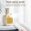 Mini condizionatore d'aria da 1200MAH Mini Air Condizionatore portatile Desktop Umidificatore Purificatore a 3 velocità 2 Modalità Spray USB Table Fan Car Home