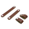 Leather Furniture Handles Single Hole 96mm 128mm for Cabinet Wardrobe Drawer Pulls Cross Brown Luggage Bag Handle