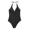 Blocco da bagno femminile Blocco Monokini Elegante costume da bagno monopezzo con il controllo della pancia High Waist Sexy Wortless per la piscina da spiaggia