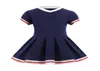 Einzelhandel, Baby Girls Navy Kragen Colorcollegiate Prinzessin Kleid kausale Kleider Kinder Modedesigner Kleidung Kinder Bo336859