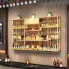 Inverted Bottle Bar Cabinet Whisky Hanging Holder Modern Wine Cabinets Unique Commercial Cremalheira De Vinho Bar Accessories