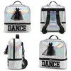 Stage Wear Girls Laser Glitter Ballet Ballet Bance Backpack Kids Kids Toddler Latin Daypack Gymnastics Yoga Tap Jazz Students Schoolba