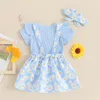 Kleidungssets Baby Girl Summer Outfit fest gerippt