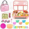 Boîte à lunch Bento Box Conteneurs à déjeuner pour adulte / enfant / tout-petit 4 compartiment Bento Lunch Box micro-ondes pour lave-vaisselle