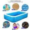 2/2,6 m grote kinderen zwembad Zomer Summer opblaasbaar speelgoed Familie Zwembad Grote kind Baby Rechthoekige PVC Outdoor Toy 240403