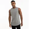 Men's Tank Tops Cotton Fitness Clothing Mens Plain Sleeveless Shirt Gym Stringer Top Blank Workout Muscle Tee Bodybuilding Vest