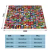 Blankets World Flag Pattern Blanket Flannel Summer Freedom Earth Multifunctional Ultra Warm Sofa Travel Quilt