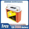 1PCS Liitokala 12V/12.8V 50AH 30AH 40AH 60AH LIFEPO4バッテリーキャンパー防水ゴルフカートオフロードオフグリッドソーラーエネルギー