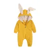 Nouvelle arrivée lapin Bunny Pâques Costume bébé filles vêtements garçons rober cagoule camoureuse Bodys pour le nouveau-né 3-24m