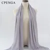 Ethnic Clothing Solid Color Chiffon Scarf For Muslim Women Eid Ramadan Hijab Long Women's Headscarf Head Wrap Islam Plain Hijabs