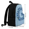 Rucksack G Blue Mandala Schultaschen für Teenager Girls Laptop Reisen Erstbrief hübsches Alphabet