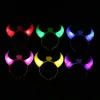 Świecające zabawki Dzieci dorośli Halloween i wystrój przyjęcia świątecznego LED FAUND Devil Horn Light Up Headband Hair Hoops Flash Rog