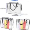 Cosmetic Bags 3piece Transparent Travel Bag Suitable For Toiletries Waterproof Plastic Makeup Packagingstorage