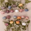 Decorative Flowers Home Wedding Decoration Single Branch Snow Scorched Edge Rose Celebration INS Style Dried Artificial