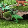 Ensemble de 12 pièces Mini jouet des dinosaures colorés Ornement des dinosaures miniatures pour les enfants et l'éducation des tout-petits