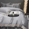 Hotellstil Modern stil Pure Cotton Bedlaheet Four Piece Set, Light Luxury Silk Embroidered Disvet Cover, All Cotton High-End Bediding